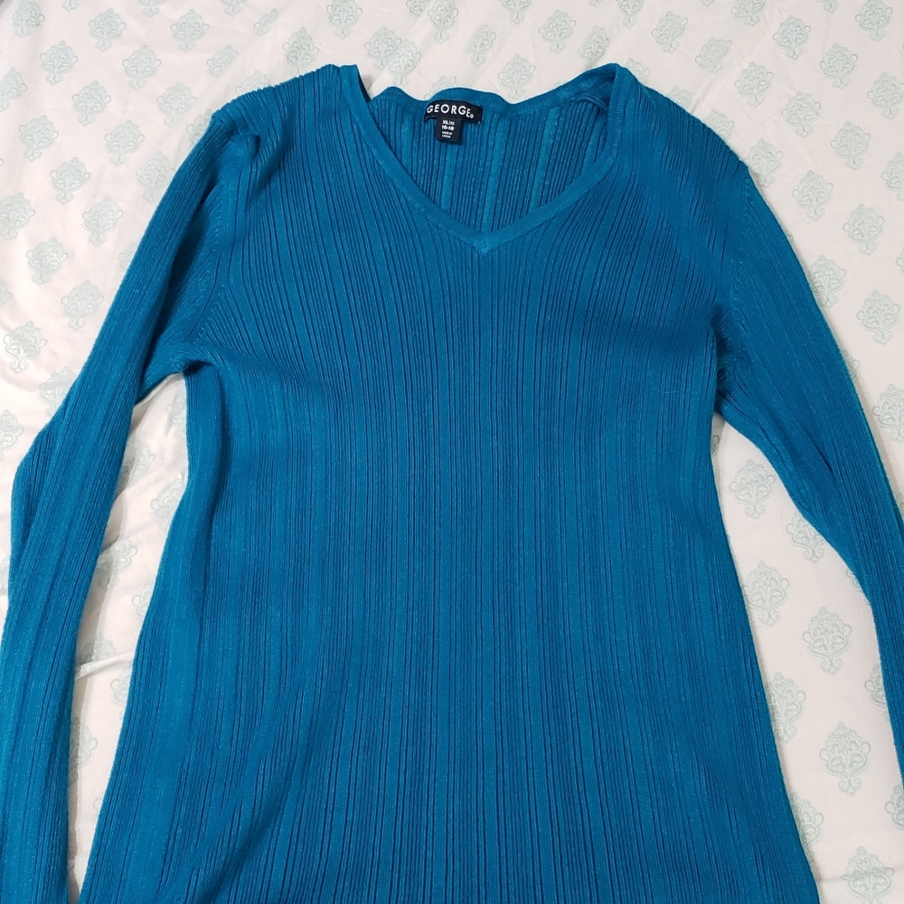Long sleeve blue shirt